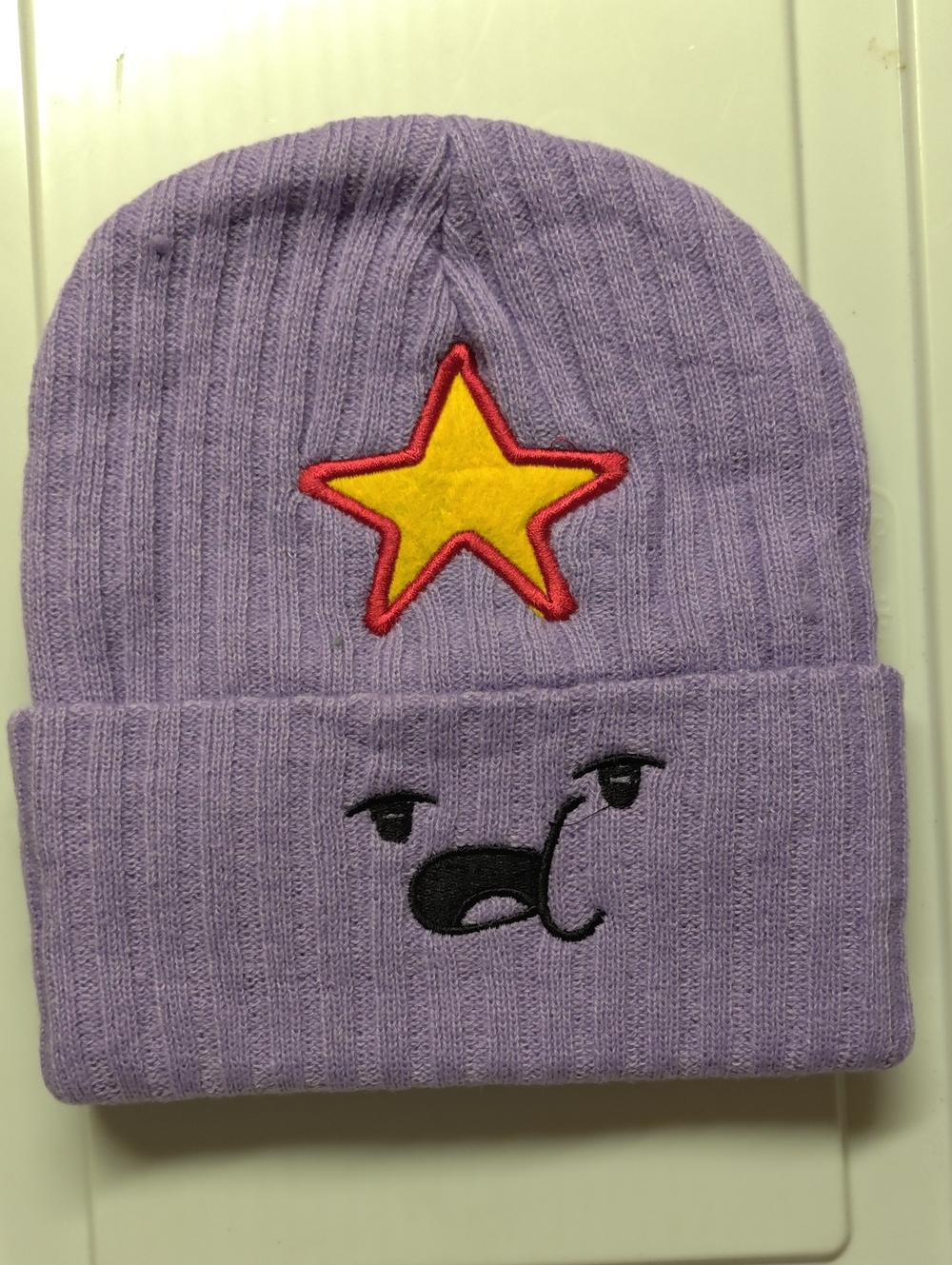 Lumpy Space Princess Purple Star Face Beanie